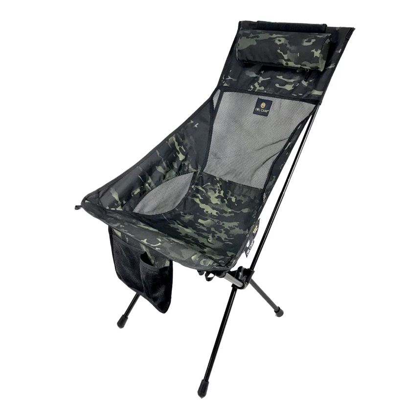 เก้าอี้สนาม Dark Camouflage High Back Chair